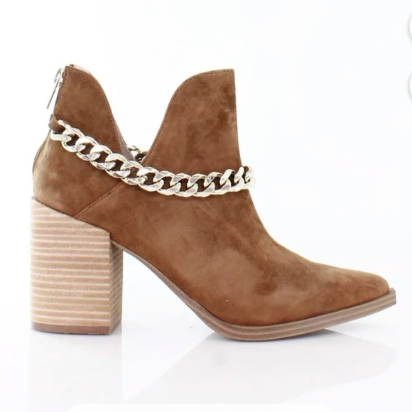 Steve Madden Cedar suede Leather With
Chain Ankle Booties size 6 - Picture 9 of 14